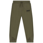 Boys Green Logo & Frog Joggers, 1, hi-res